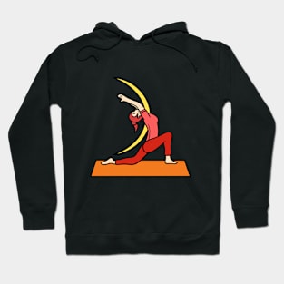 Yoga pose - moon Hoodie